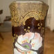 Art Nouveau vase, enamelled and gilded glass with floral decoration – Legras style