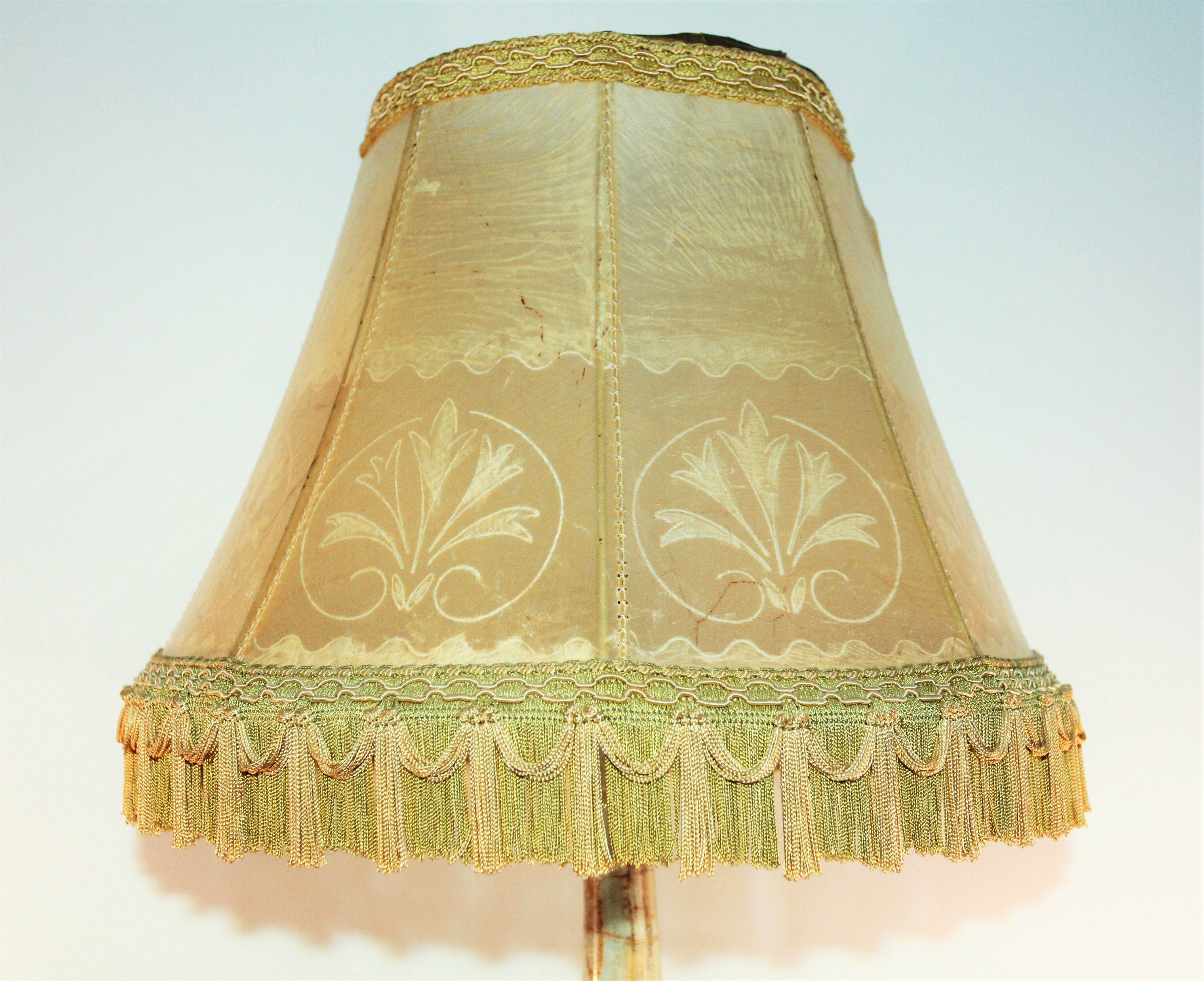 Antique lamp in onyx and brass (c. 1920-1930)