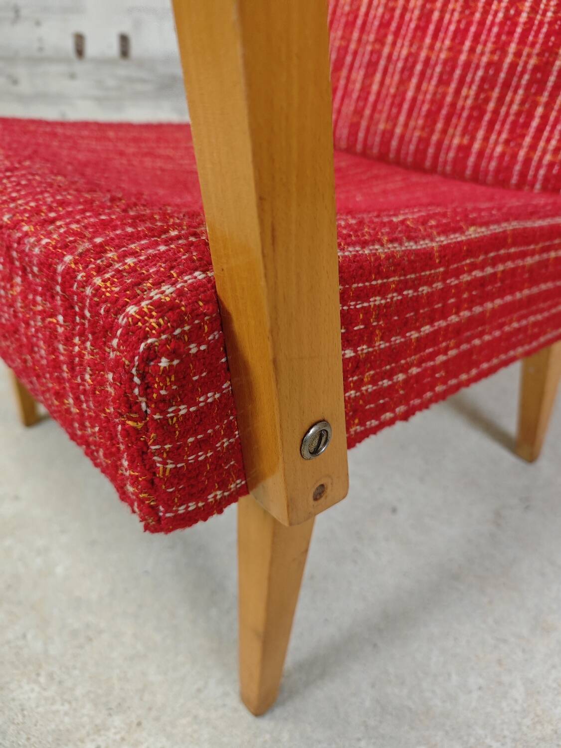 Vintage red armchair