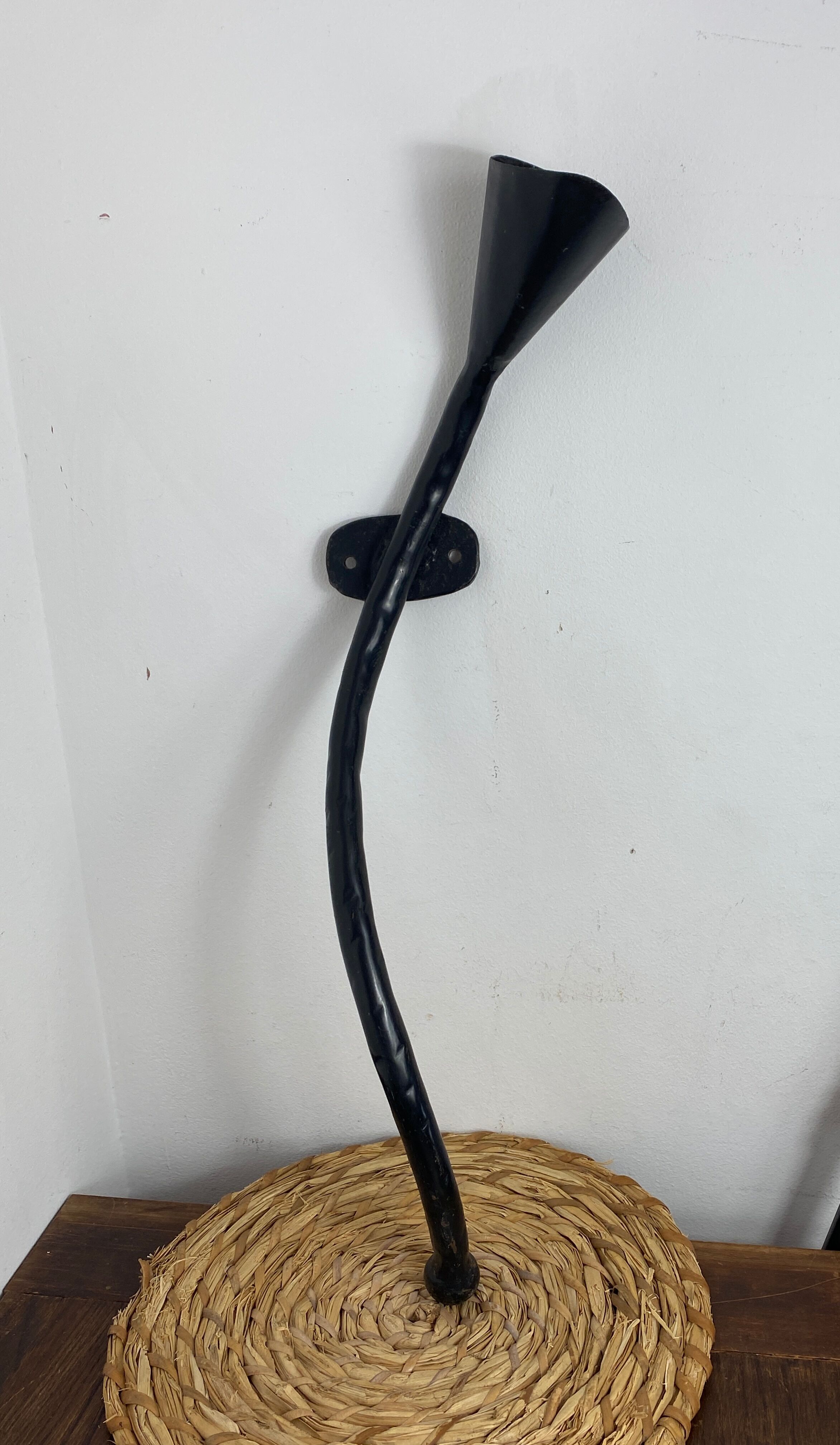 Wrought iron wall sconce