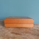 Burl wood box for playing cards