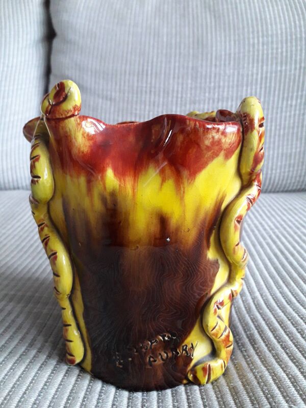 Vase vintage signé très original