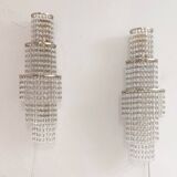 Pair of crystal appliques. France, 1970s.