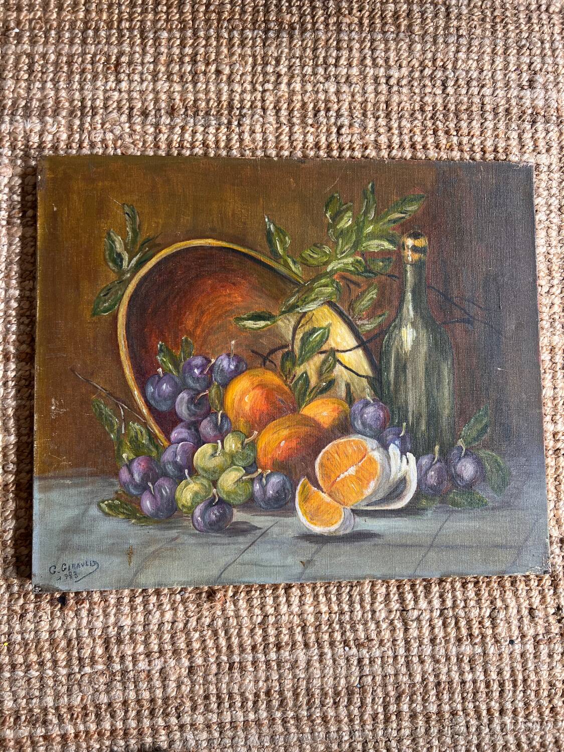 Still life plums fruits