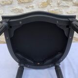 Chair wood medallion canned back