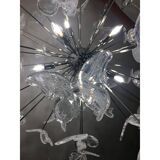 Contemporary White Butterfly Murano Glass Sputnik Chandelier
