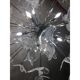 Contemporary White Butterfly Murano Glass Sputnik Chandelier
