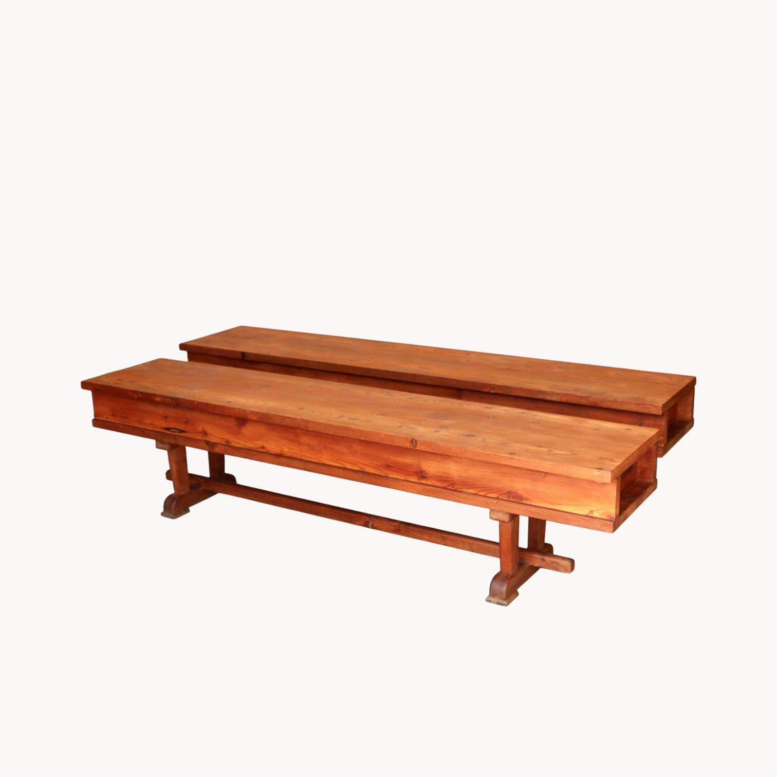 A pair of storage benches, France 1940s.