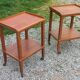 Pair of vintage 50s oak side tables