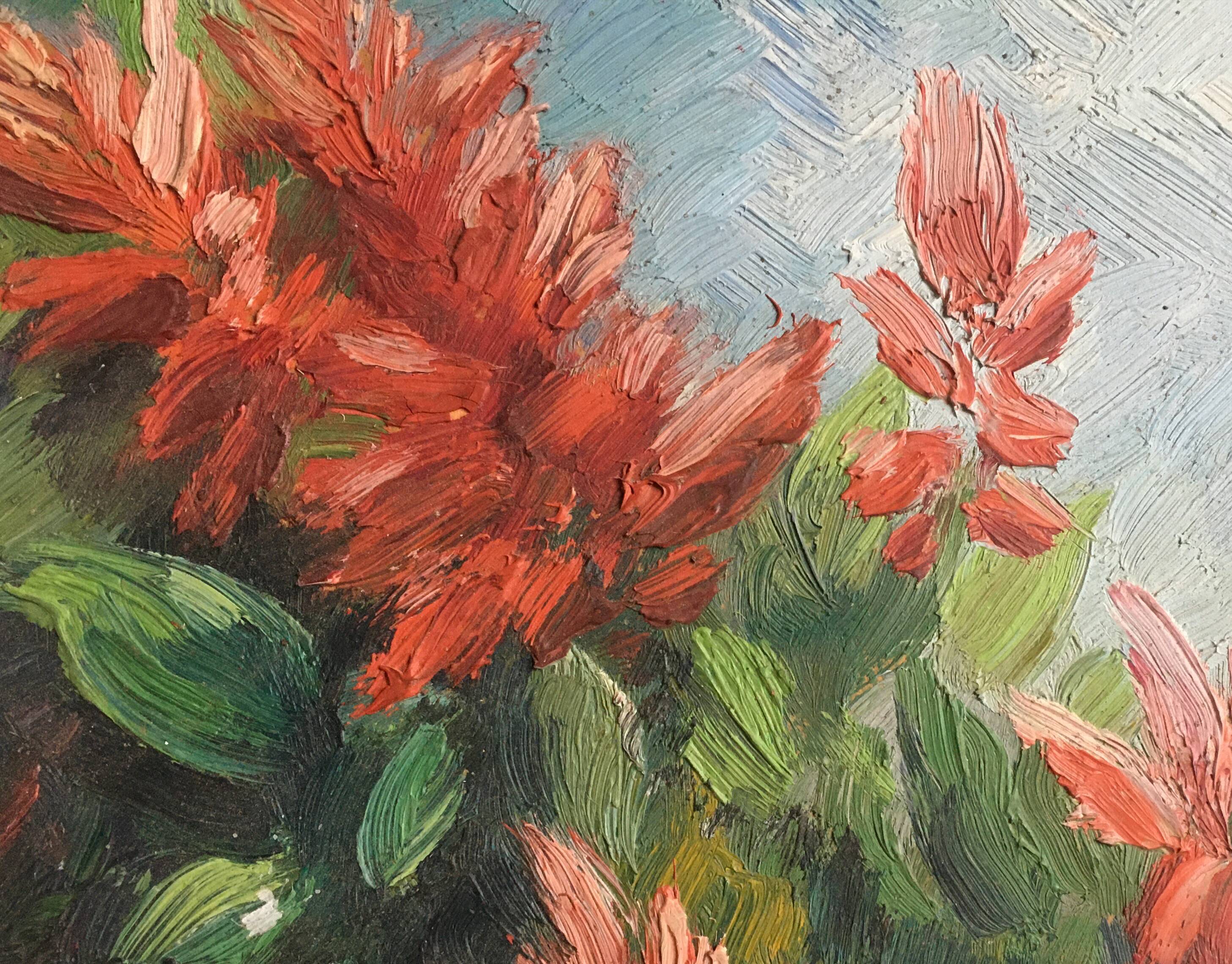 Table "Wild Flowers" HSC signed with frame, circa 1930