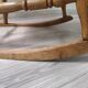 Rocking-chair en bois du milieu du siècle
