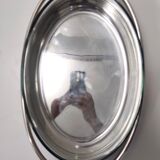 Plat de chevreuil plaqué argent avec casserole en verre pyrex par Sabattini, Italie