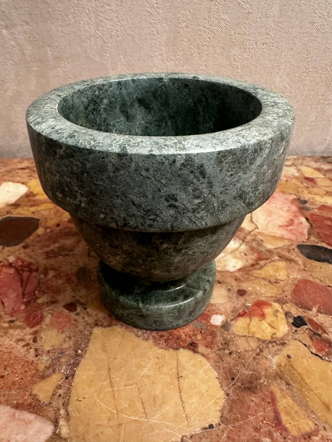 Art Deco period green marble bowl / catchall