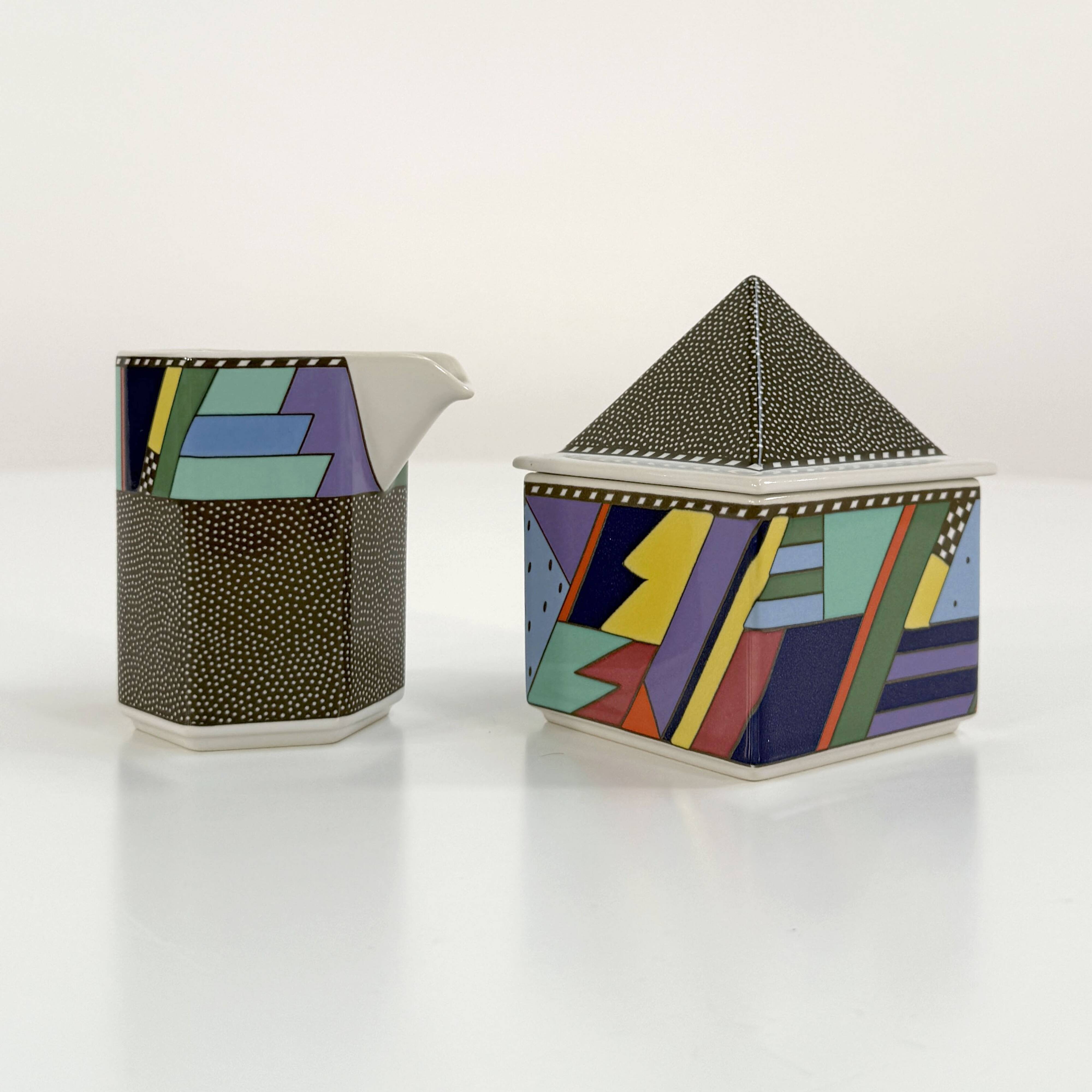 Milk/Sugar Set Scenario Metropol by Barbara Brenner for Rosenthal, 1990