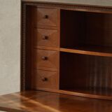 Modern Danish secretary, unique handmade oak, mid-20th century.