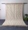 Large Ecru Beni Ouarain Rug, Geometric Chevron Pattern - 300x200cm