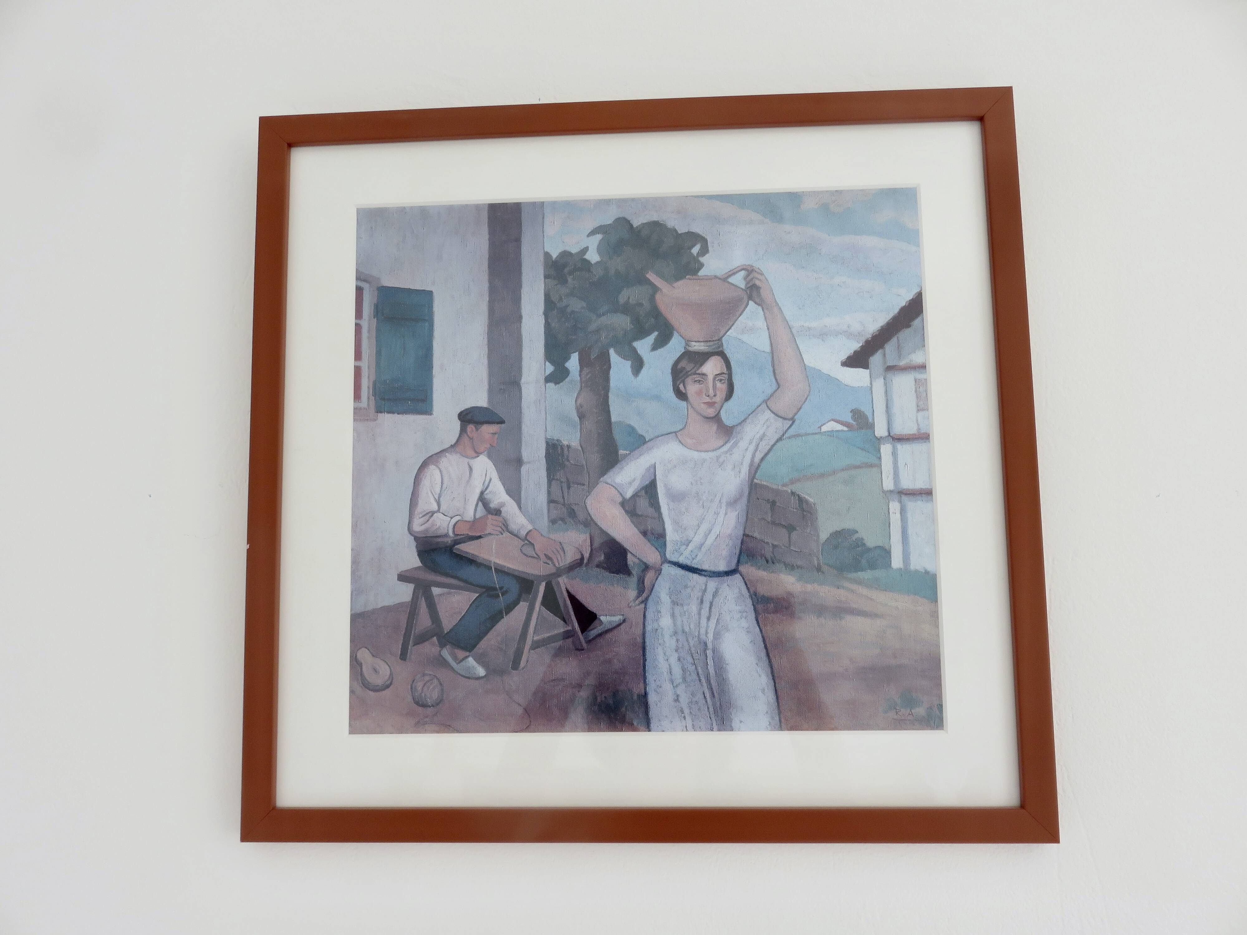 Reproduction Ramiro Arrue "The Water Carrier and the Sandal Maker" Basque Country