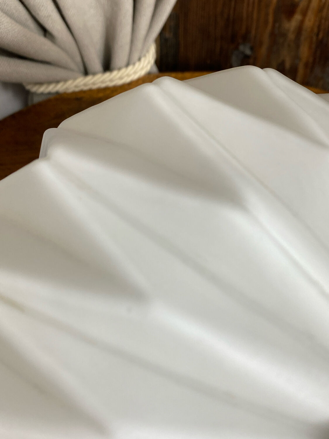 Designer pendant light with geometric opaline glass globe, mid-20th century