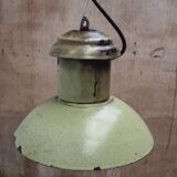 Old street lamp soft green enamel hanging lamp