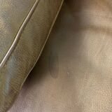 Roche-Bobois brown leather sofa