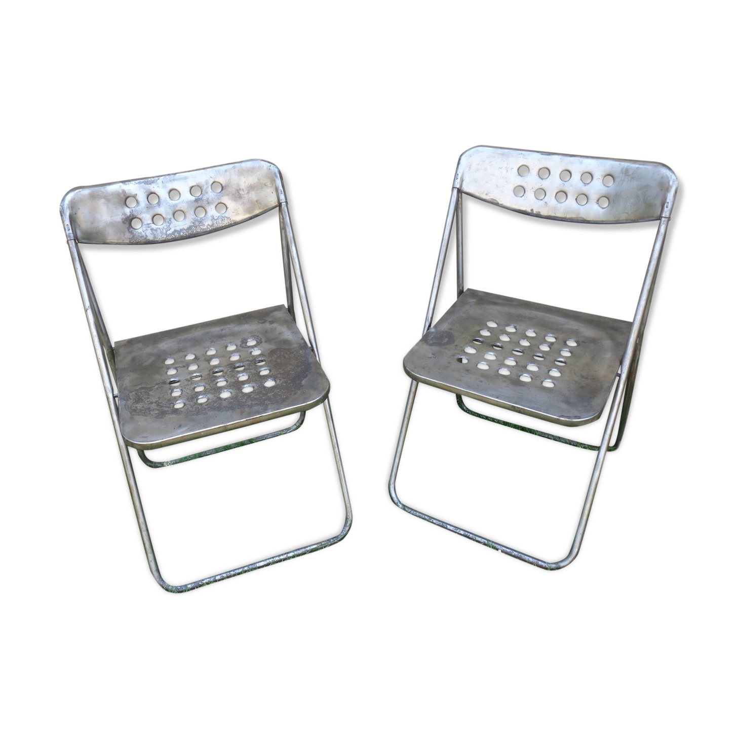 Pair of vintage metal chairs