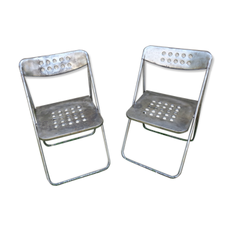 Pair of vintage metal chairs