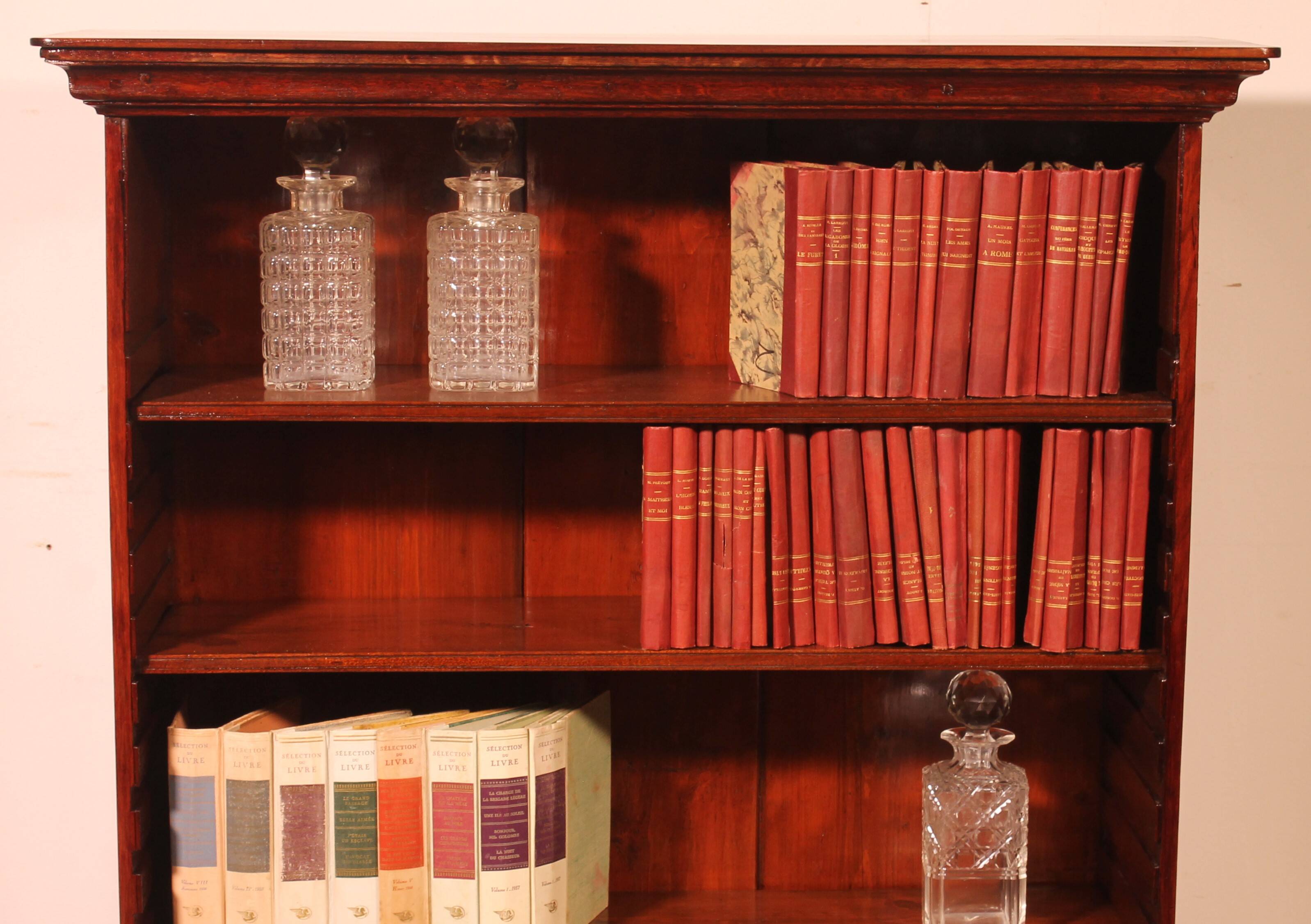 Bibliothèque Ouverte En Acajou 19° Siècle-angleterre