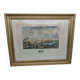 Original engraving of the port of Roscoff. Late 19th century.