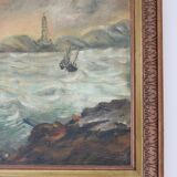 Large oil on marine canvas
