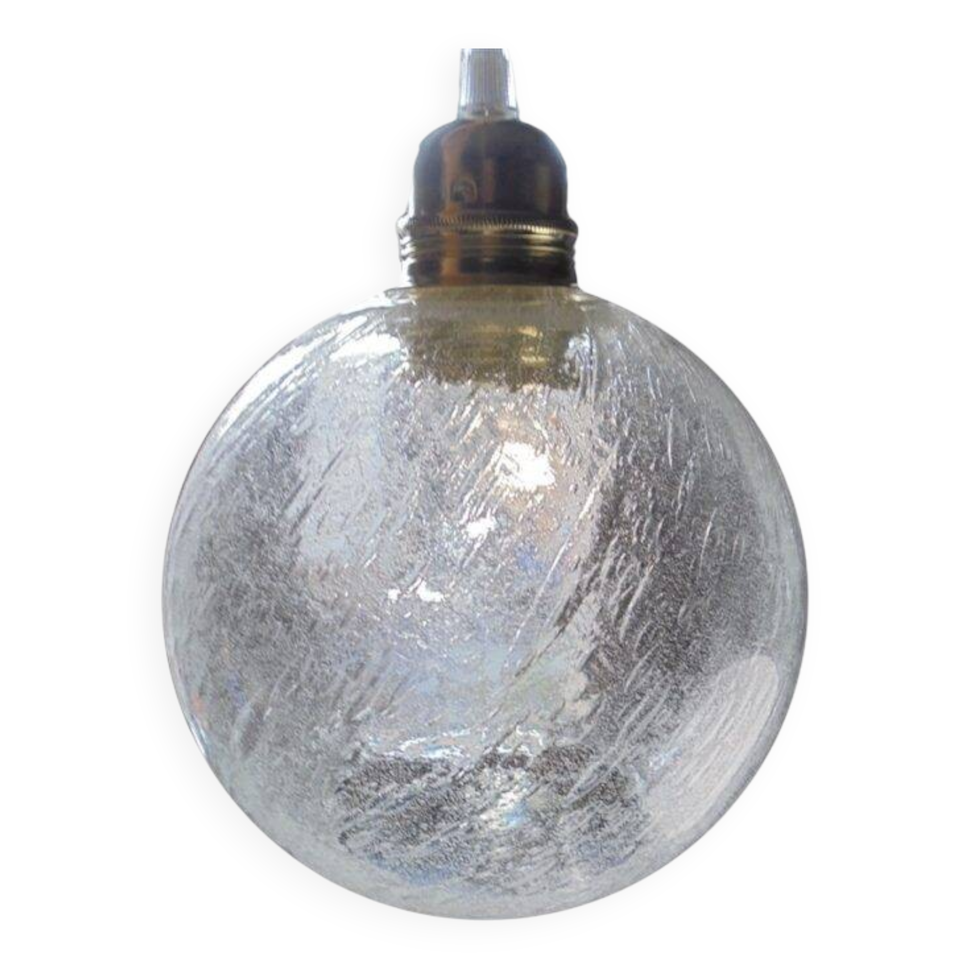 Bubbled glass pendant light