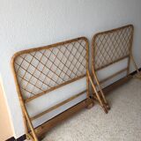 Foot and headboard rattan vintage