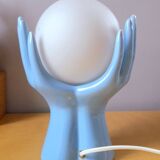 80s enameled ceramic hand lamp