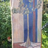 Old art nouveau canvas "the vase"