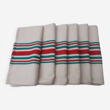 6 serviettes de table basque otsoa
