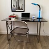Metal and glass design desk