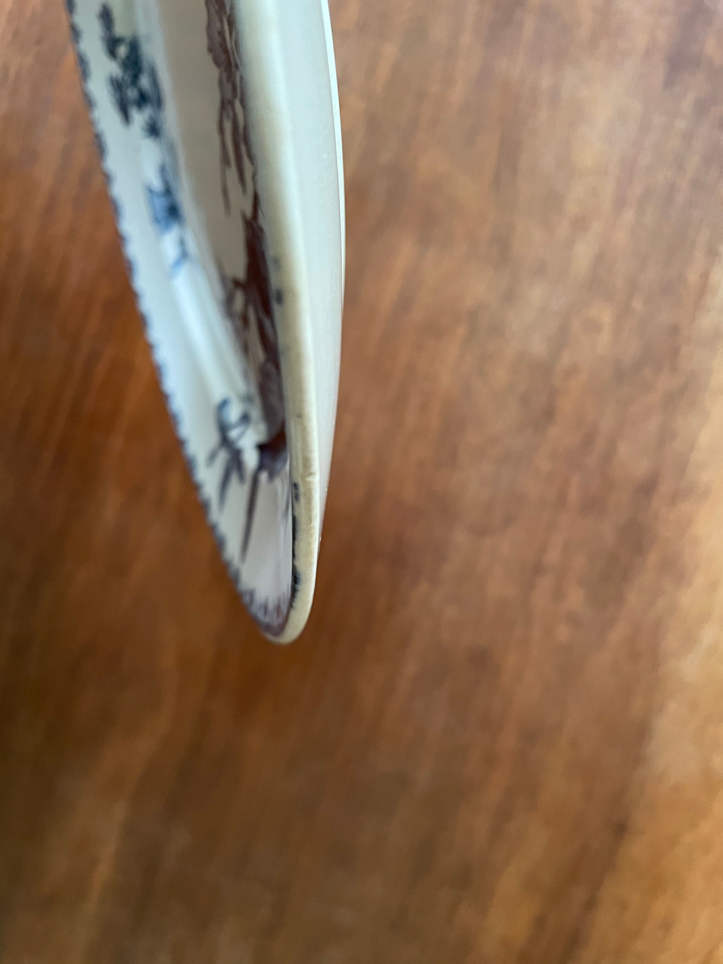 Flat plates Sarreguemines Iron Earth model Blue favorite