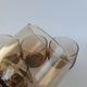 Set of 5 vintage 70s smoked glass water glass