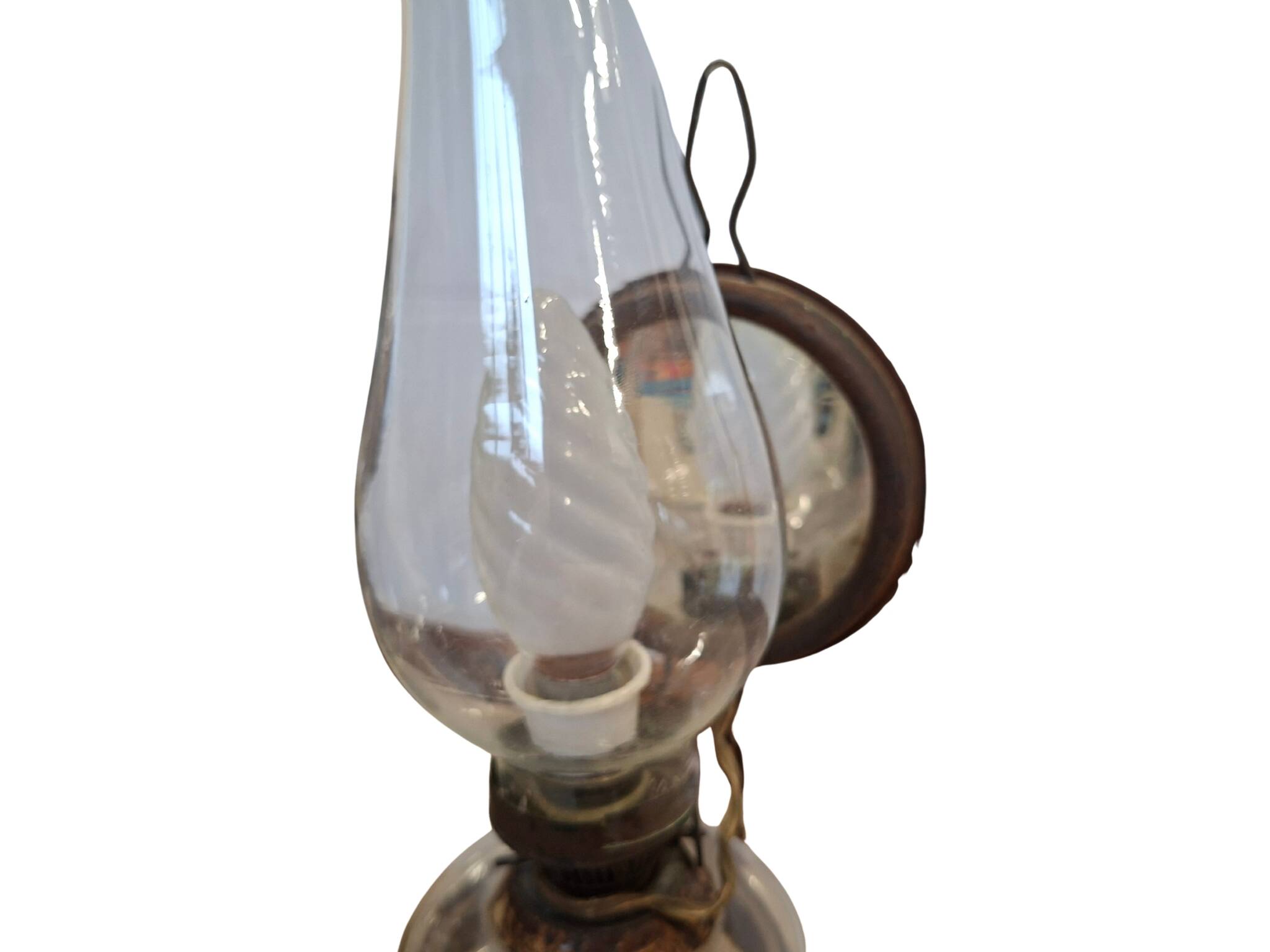 Coppia di Lampade Vintage DITMAR – Antiche Lampade a Olio Elettrificate con