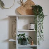 Old patinated wooden shelf