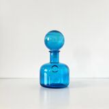 Bottle - Italian carafe Empoli blue fleur de lys 1960
