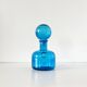 Bouteille - carafe italienne Empoli bleue fleur de lys 1960