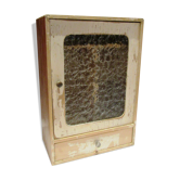 Cabinet wood pharmacy window to hang vintage