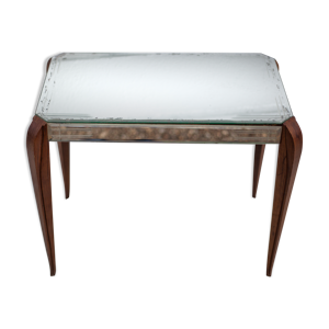 Console bois et miroir