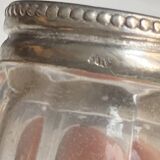 Set of hallmarked silver and fluted domed glass salt/pepper shakers