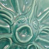 Oyster service Fish in faience barbotine 1950s