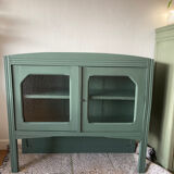 Top of glass buffet china cabinet