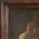 Beautiful 17th century painting, bucolic landscape with goats