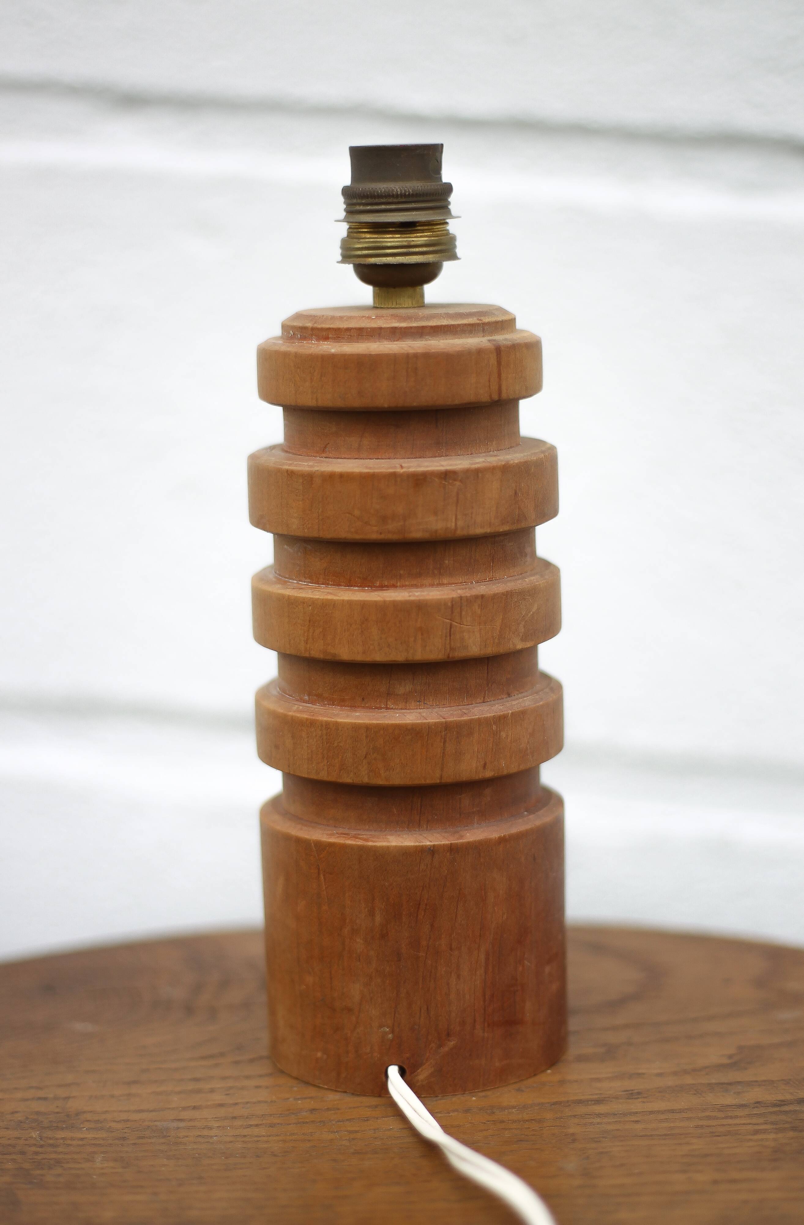 wooden lamp, vintage wooden lamp base, table lamp, living room lamp, bedside lamp