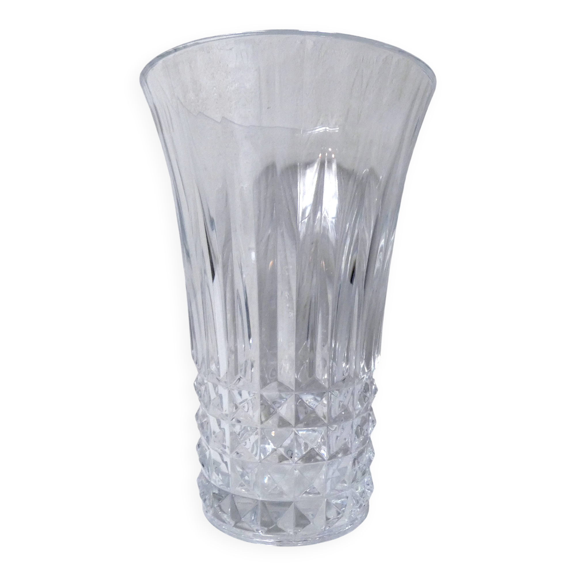 ancien vase en cristal 25 cm TBE