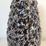 Vase Vallauris from the 60s in fat lava from the Vaucourt workshop, XXth